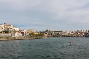 View of Porto city at the riverbank photo