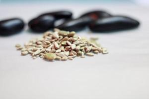 Pumpkin and sunflower seeds. photo