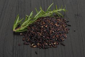 Raw wild rice photo