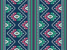 ikat de patrones sin fisuras tradicional. arte de patrón étnico de alfombras. estilo americano, mexicano. diseño para fondo, papel pintado, ilustración vectorial, tela, ropa, moqueta, textil, batik, bordado. vector