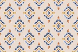 Beautiful ikat pattern art. Ethnic seamless pattern traditional. American, Mexican style. Design for background, wallpaper, vector illustration, fabric, clothing, carpet, textile, batik, embroidery.