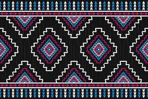 arte de patrones étnicos geométricos. patrón sin costuras ikat en tribal. estilo americano, mexicano. diseño para fondo, papel pintado, ilustración vectorial, tela, ropa, moqueta, textil, batik, bordado. vector