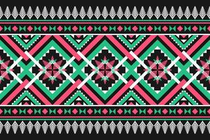 hermoso arte de patrones étnicos. patrón impecable en estilo tribal, bordado folclórico y mexicano. rayas geométricas. diseño para fondo, papel tapiz, ilustración vectorial, tela, ropa, alfombra. vector