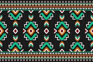 patrón sin costuras ikat en tribal. patrón oriental étnico geométrico. diseño para fondo, papel pintado, ilustración vectorial, tela, ropa, moqueta, textil, batik, bordado. vector