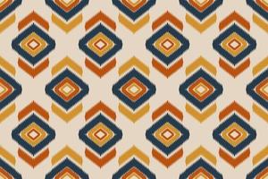 Fabric ethnic pattern art. Ikat seamless pattern in tribal. American, Mexican style. Design for background, wallpaper, vector illustration, fabric, clothing, carpet, textile, batik, embroidery.