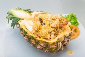 Pineapple salad with seafood photo