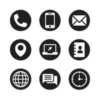 Contact us icon set. Vector graphic illustration. Suitable for website design, logo, app, template, and ui.