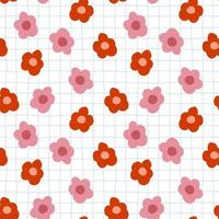 Seamless pattern with flowers. Cute seamless background. Patterns for decorating wrapping paper or wallpaper backgrounds. vector