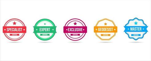 Collection of certified badge vector template