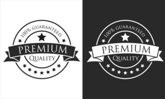 Premium quality retro vintage black and white badge vector