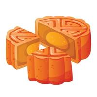 Moon cake, mooncake for Mid Autumn festival or Moon festival vector