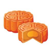 Moon cake, mooncake for Mid Autumn festival or Moon festival vector