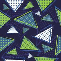 colorful grunge triangle seamless pattern with dark blue background vector