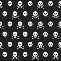 seamless pattern cute skull good use for halloween and pirates party vector