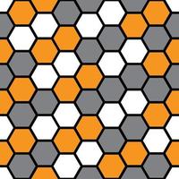 geometric seamless pattern orange and grey color. abstract pattern with black background vector