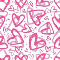 seamless pattern beautiful love grunge shape with pink color. colorful heart pink in valentine moment with white background vector