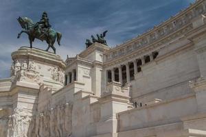 Rome, Italy, 2022 -Equestrian monument to Victor Emmanuel II near Vittoriano at day in Rome, Italy photo