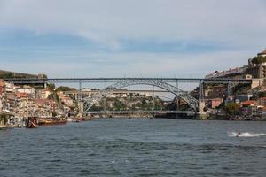 View of Porto city at the riverbank photo