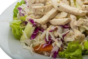 Chicken salad on the plate photo