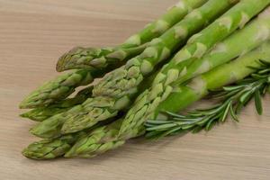 Raw green asparagus photo