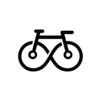 logotipo de bicicleta infinita vector