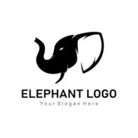 logotipo abstracto de cabeza de elefante vector