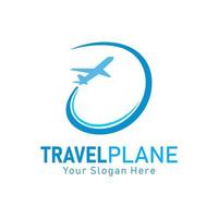 travel plane logo vector