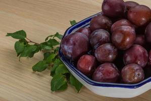 Plums in the bowl photo