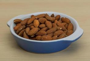 Almond nuts in a bowl photo