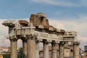 Building ruins and ancient columns  in Rome, Italy photo