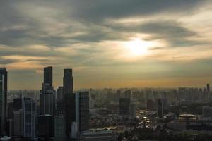 View of Singapore city skyline photo