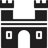 ilustración de vector de castillo en un fondo. símbolos de calidad premium. iconos vectoriales para concepto y diseño gráfico.