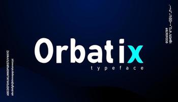 orbatix, fuente vectorial creativa del alfabeto de letras irregulares rotas simples. vector