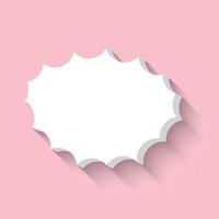 Abstract Vector 3D White Bubble On Pink Background