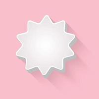 Abstract Vector 3D White Bubble On Pink Background