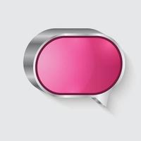 Abstract vector 3d blank speech bubble