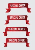 Red Ribbon Banner Vector Design