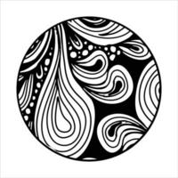 Africa mandala circular pattern in solid and outline form. Polynesia pattern for coloring books, decoration, ornament, tattoo, home decor, tapestries. Aztec pattern for tapestry home decoration. vector