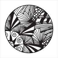 Africa mandala circular pattern in solid and outline form. Polynesia pattern for coloring books, decoration, ornament, tattoo, home decor, tapestries. Aztec pattern for tapestry home decoration. vector