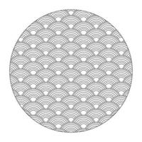 Africa mandala circular pattern in solid and outline form. Polynesia pattern for coloring books, decoration, ornament, tattoo, home decor, tapestries. Aztec pattern for tapestry home decoration. vector