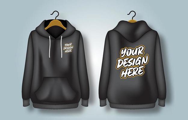 Realistic Hoodie Mock Up Template