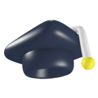 sombrero de graduación de icono de ilustración de educación escolar 3d png