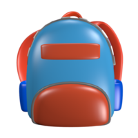 3d school education illustration icon backpack png