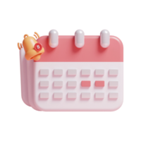 calendario 3d fecha marcada para el día de celebración o icono de notificación de fecha de pin de calendario 3d png