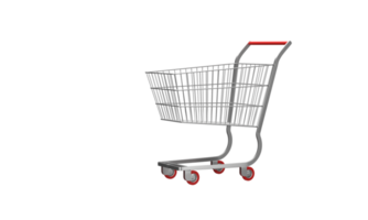 3D. sale supermarket cart for promotion shopping png