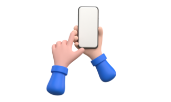 close-up shot van de hand houden slimme telefoon geïsoleerd op een witte achtergrond png