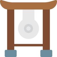 Ilustración de vector de gong en un fondo. Símbolos de calidad premium. Iconos vectoriales para concepto y diseño gráfico.