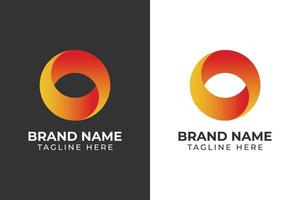 logo gradient yellow infinity circle template design