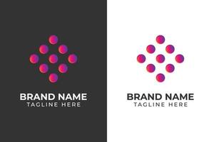 logo dot gradient purple template design vector