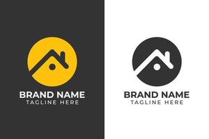 logo simple circle home template design